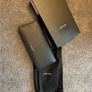 Saint Laurent Black Textured Wallet